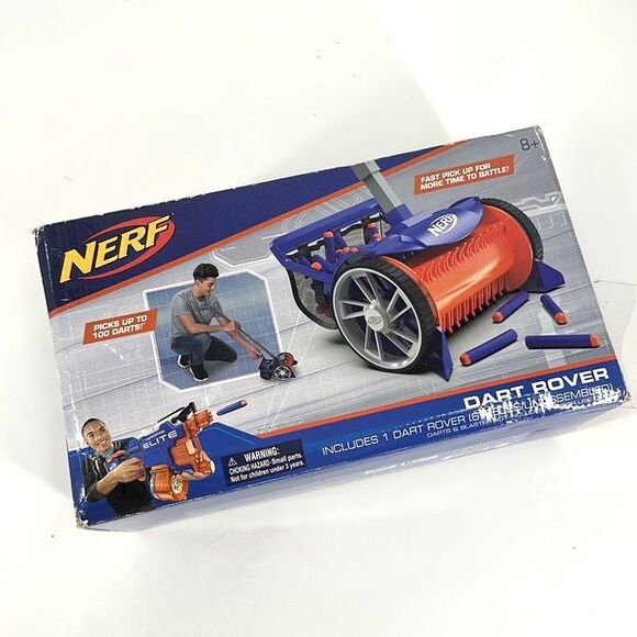 NWT Nurf Elite Kids Dart Rover Toy Clean Pick Up Darts Blue Orange OS - Picture 2 of 7